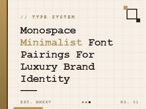 Monospace Minimalist Font Pairings for Luxury Brands